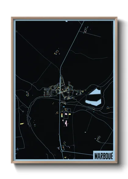 Une affiche de carte sur Marboué