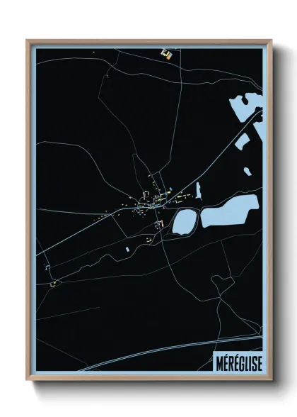 Une affiche de carte sur Méréglise