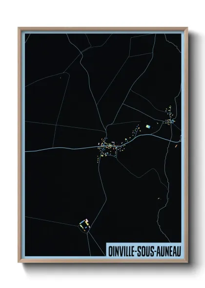 Une affiche de carte sur Oinville-sous-Auneau