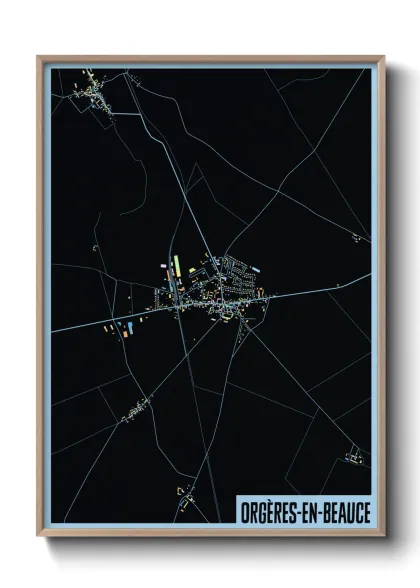 Une affiche de carte sur Orgères-en-Beauce