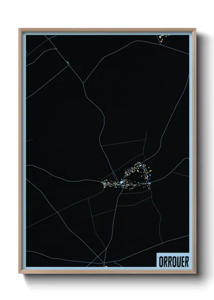 Une affiche de carte sur Orrouer