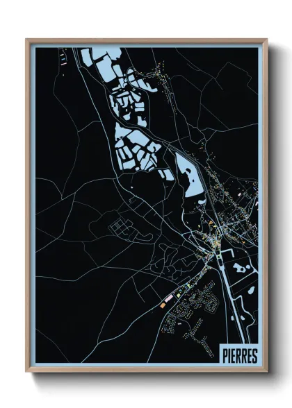 Une affiche de carte sur Pierres