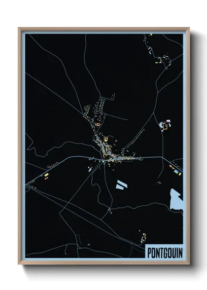 Une affiche de carte sur Pontgouin