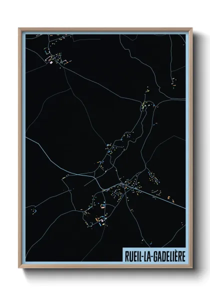 Une affiche de carte sur Rueil-la-Gadelière