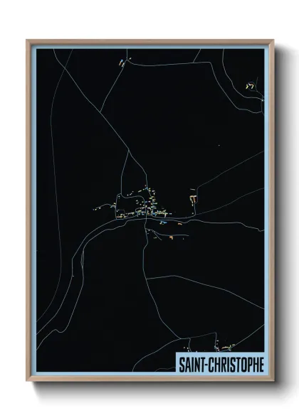 Une affiche de carte sur Saint-Christophe