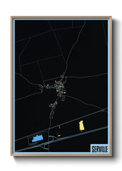 Une affiche de carte sur Serville