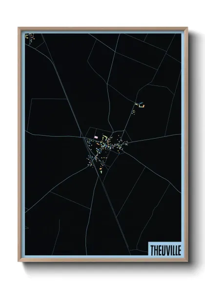 Une affiche de carte sur Theuville