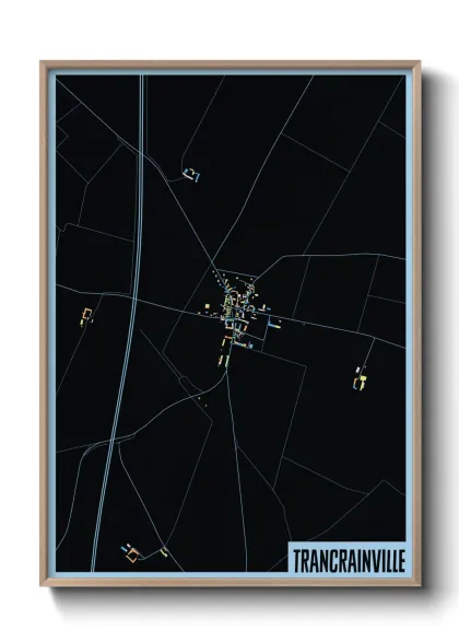 Une affiche de carte sur Trancrainville