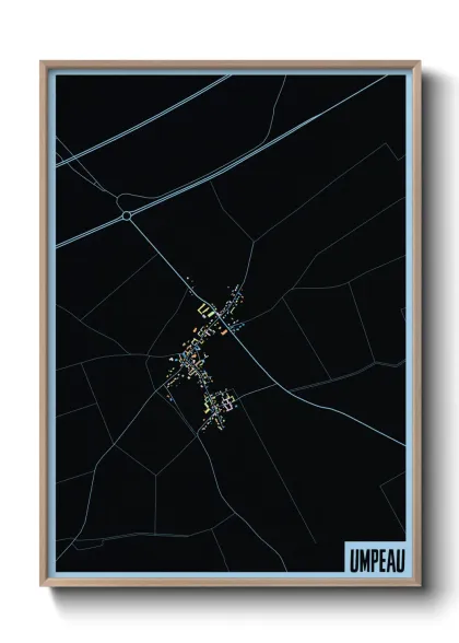 Une affiche de carte sur Umpeau