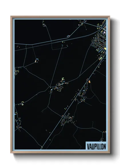 Une affiche de carte sur Vaupillon