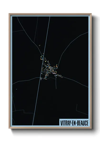 Une affiche de carte sur Vitray-en-Beauce