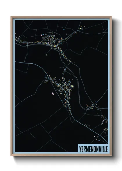 Une affiche de carte sur Yermenonville