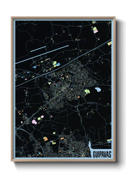 Une affiche de carte sur Guipavas