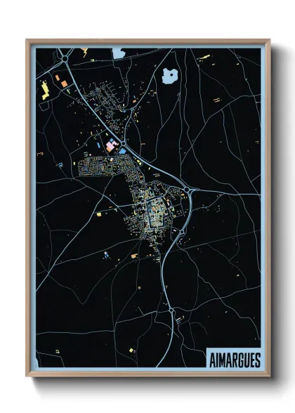 Une affiche de carte sur Aimargues