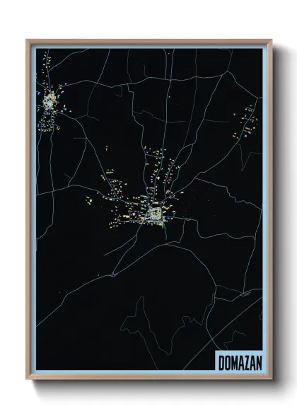 Une affiche de carte sur Domazan