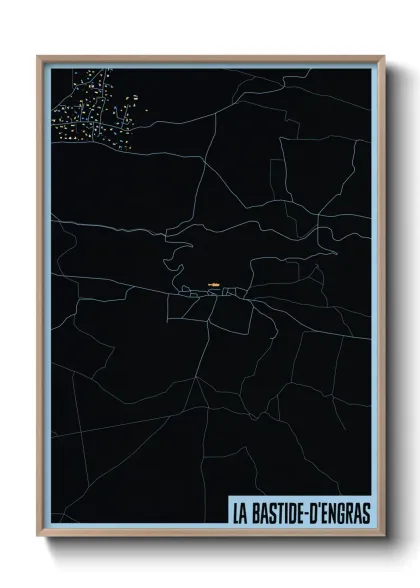 Une affiche de carte sur La Bastide-d'Engras