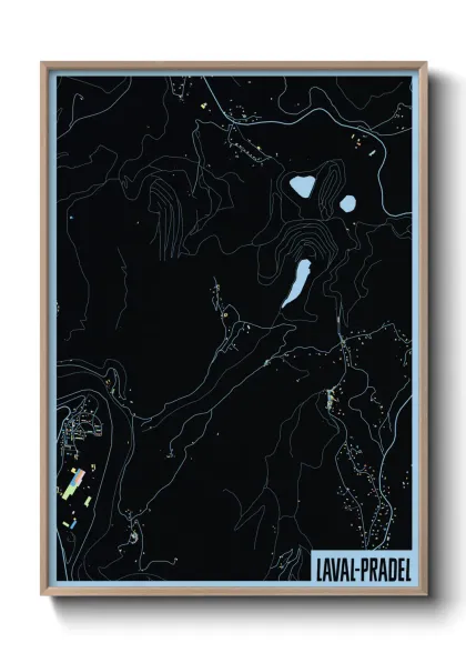 Une affiche de carte sur Laval-Pradel