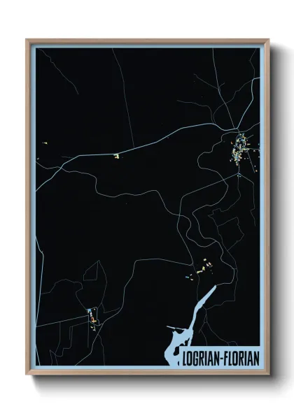 Une affiche de carte sur Logrian-Florian