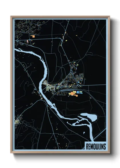 Une affiche de carte sur Remoulins