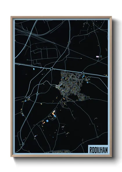 Une affiche de carte sur Rodilhan
