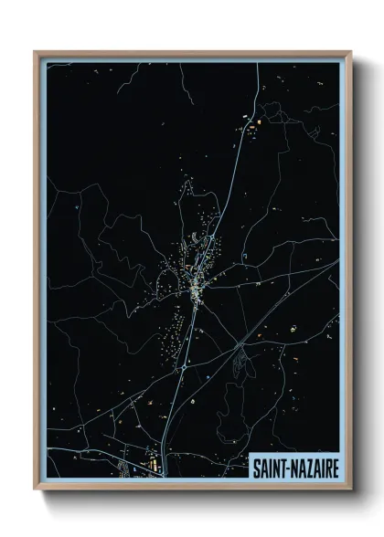 Une affiche de carte sur Saint-Nazaire