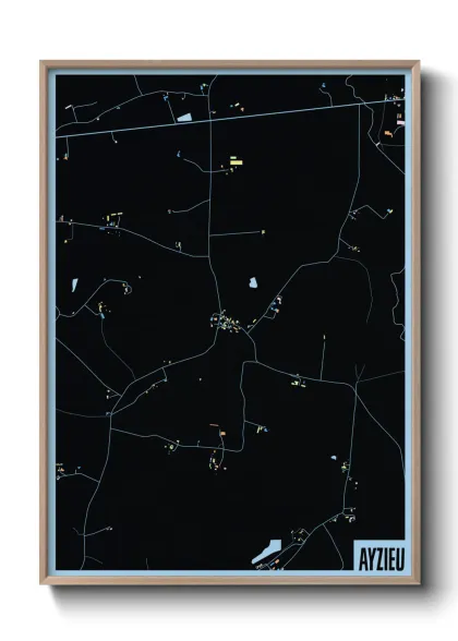 Une affiche de carte sur Ayzieu