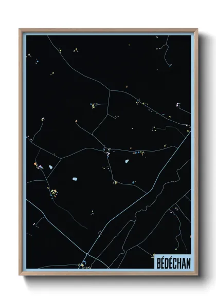 Une affiche de carte sur Bédéchan