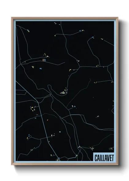 Une affiche de carte sur Caillavet