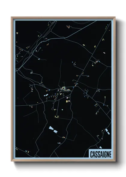 Une affiche de carte sur Cassaigne