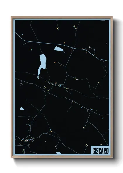 Une affiche de carte sur Giscaro