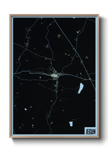 Une affiche de carte sur Jegun