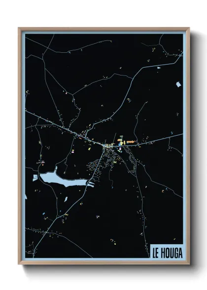 Une affiche de carte sur Le Houga