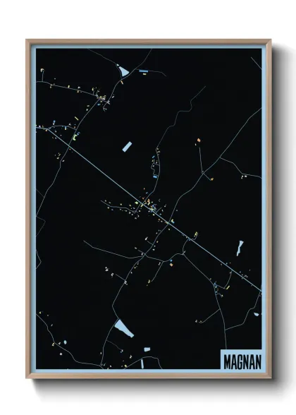 Une affiche de carte sur Magnan