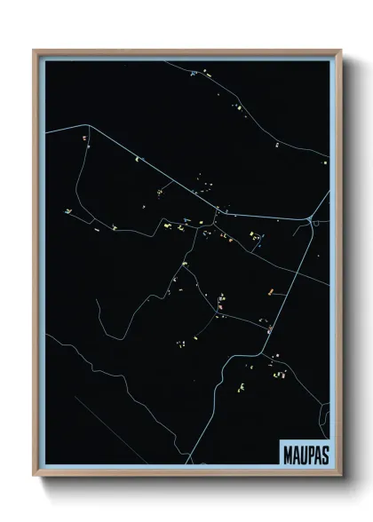 Une affiche de carte sur Maupas