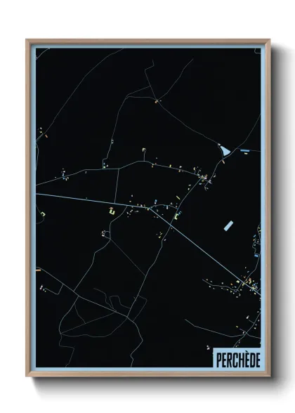 Une affiche de carte sur Perchède