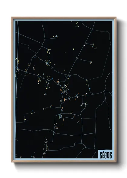 Une affiche de carte sur Ségos