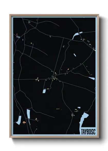 Une affiche de carte sur Taybosc