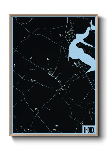 Une affiche de carte sur Thoux