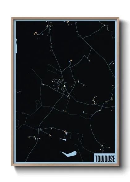 Une affiche de carte sur Toujouse