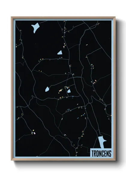 Une affiche de carte sur Troncens