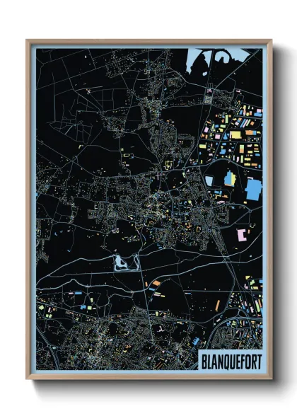 Une affiche de carte sur Blanquefort