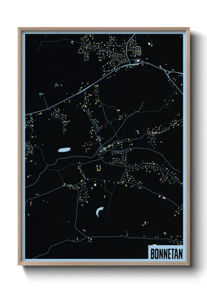 Une affiche de carte sur Bonnetan