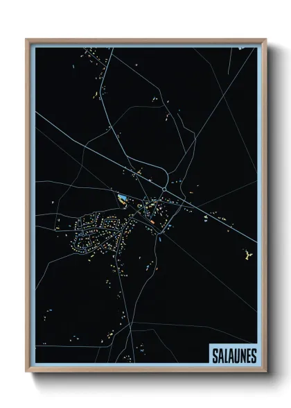 Une affiche de carte sur Salaunes