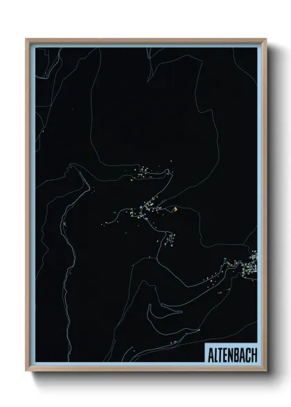 Une affiche de carte sur Altenbach