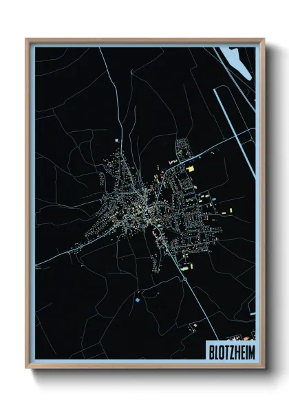 Une affiche de carte sur Blotzheim