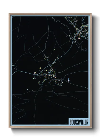 Une affiche de carte sur Bouxwiller