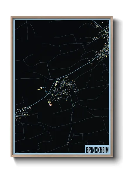 Une affiche de carte sur Brinckheim