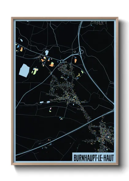 Une affiche de carte sur Burnhaupt-le-Haut