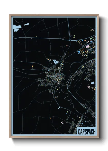 Une affiche de carte sur Carspach