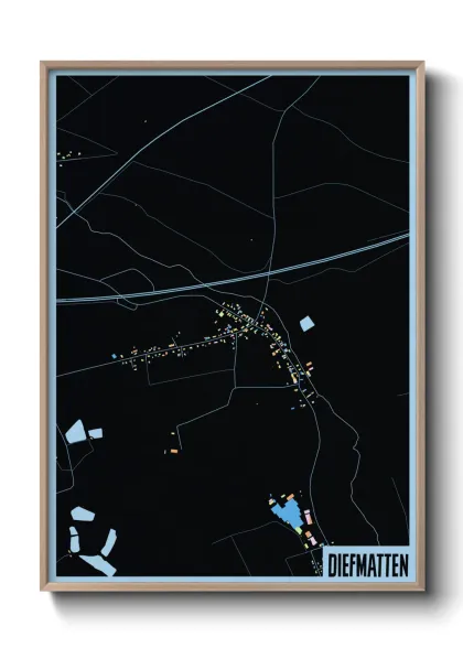 Une affiche de carte sur Diefmatten